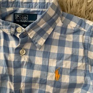 Polo Short sleeve button down checkered